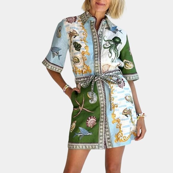 Alemais bath house mini dress
